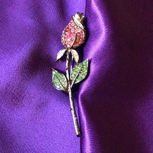 Vintage Kenneth Jay Lane rose brooch.
